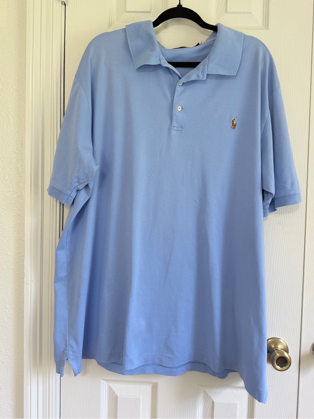 Polo Ralph Lauren Mens 2XLT Light Blue Classic Fit Polo Shirt big and tall